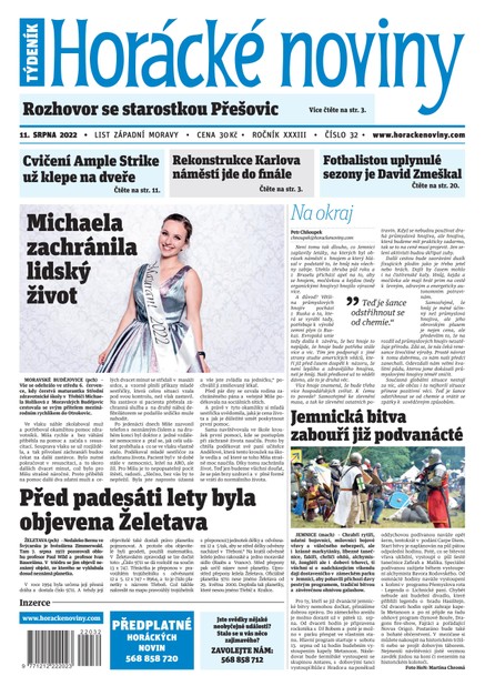 Horácké Noviny Čtvrtek 11.8.2022 č. 032