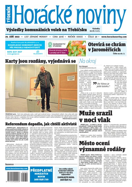 Horácké Noviny Čtvrtek 29.9.2022 č. 039