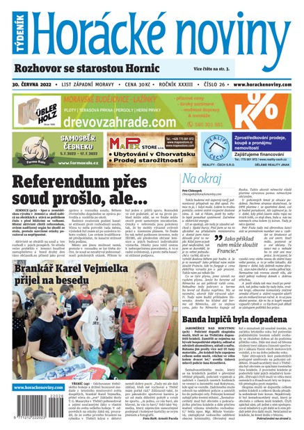 Horácké Noviny Čtvrtek  30.6.2022 č.026