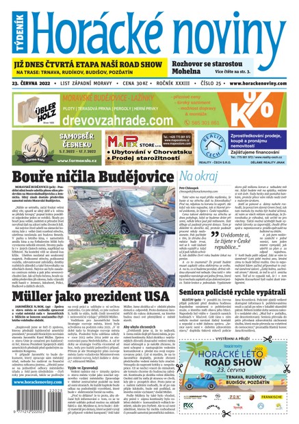 Horácké Noviny Čtvrtek 23.6.2022 č. 025