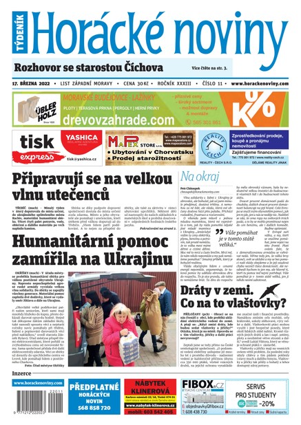 Horácké Noviny Čtvrtek 17.3.2022 č. 011