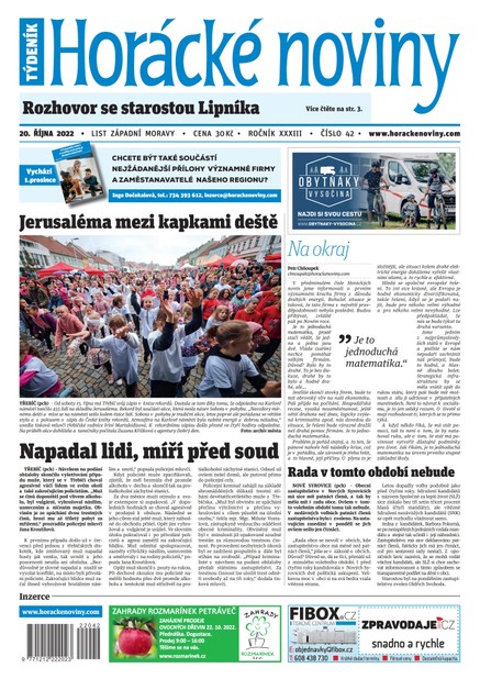 Horácké Noviny Čtvrtek 20.10.2022 č. 042
