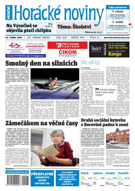 Horácké Noviny Pátek 24.1.2020 č. 007