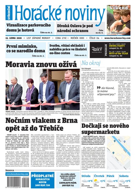 Horácké Noviny Středa 15.1.2020 č. 004