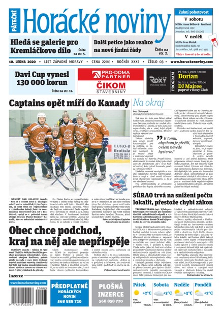 Horácké Noviny Pátek 10.1.2020 č. 003