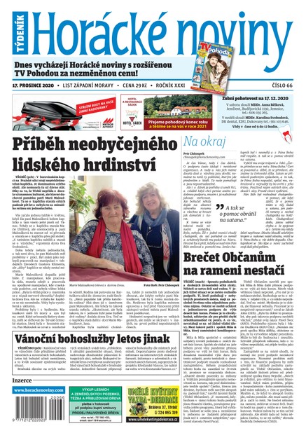 Horácké Noviny Čtvrtek 17.12.2020 č. 066