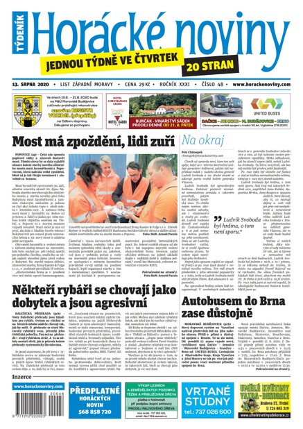 Horácké Noviny Čtvrtek 13.8.2020 č. 048