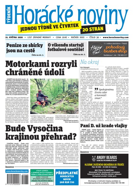 Horácké Noviny Čtvrtek 21.5.2020 č. 036
