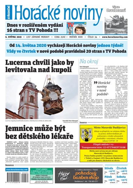 Horácké Noviny Středa 6.5.2020 č. 034