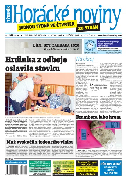 Horácké Noviny Čtvrtek 17.9.2020 č. 053
