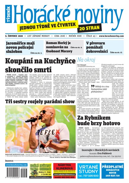 Horácké Noviny Čtvrtek  9.7.2020 č.043