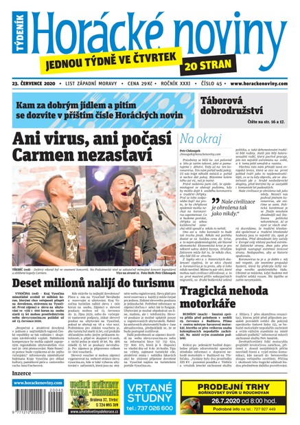 Horácké Noviny Čtvrtek 23.7.2020 č. 045