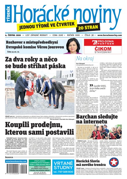 Horácké Noviny Čtvrtek 4.6.2020 č. 038