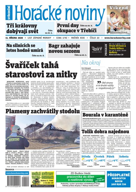 Horácké Noviny Středa 11.3.2020 č. 020