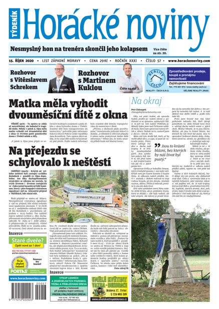 Horácké Noviny Čtvrtek 15.10.2020 č. 057