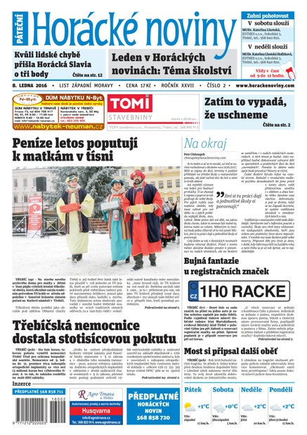 Horácké Noviny Pátek 8.1.2016 č. 002