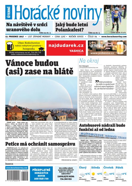 Horácké Noviny Pátek 12.12.2017 č. 094