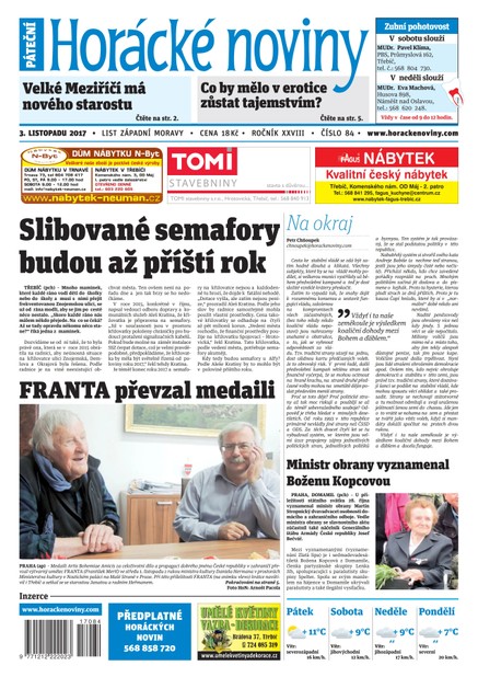 Horácké Noviny Pátek 03.11.2017 č. 084