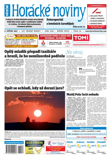 Horácké Noviny Pátek 5.5.2017 č. 034