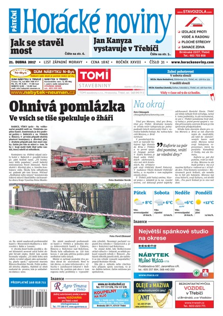 Horácké Noviny Pátek 21.4.2017 č. 031