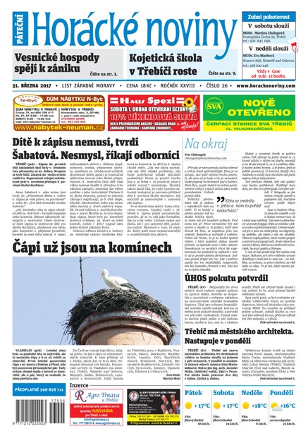 Horácké Noviny Pátek 31.3.2017 č. 026