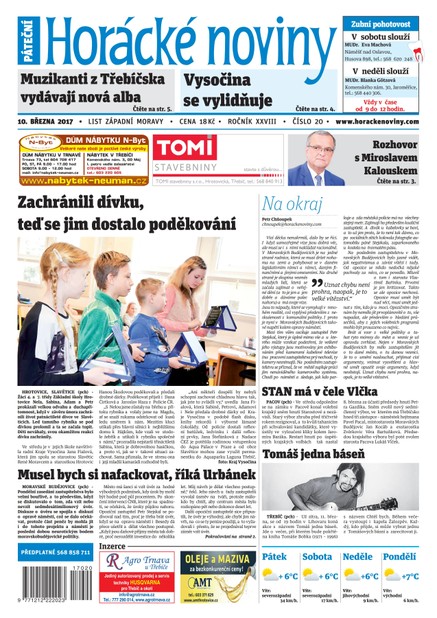 Horácké Noviny Pátek 10.3.2017 č. 020