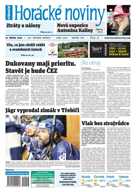 Horácké Noviny Středa 27.2.2019 č. 016