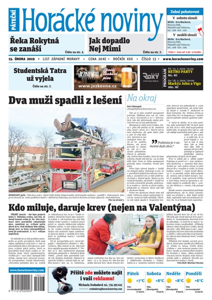Horácké Noviny Pátek 15.2.2019 č. 013