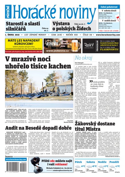 Horácké Noviny Pátek 1.2.2019 č. 009