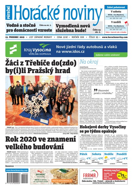 Horácké Noviny Pátek 13.12.2019 č. 095