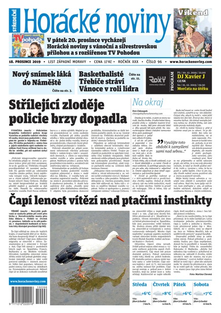 Horácké Noviny Středa 18.12.2019 č. 096
