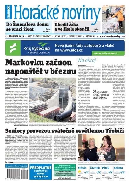Horácké Noviny Středa 11.12.2019 č. 094