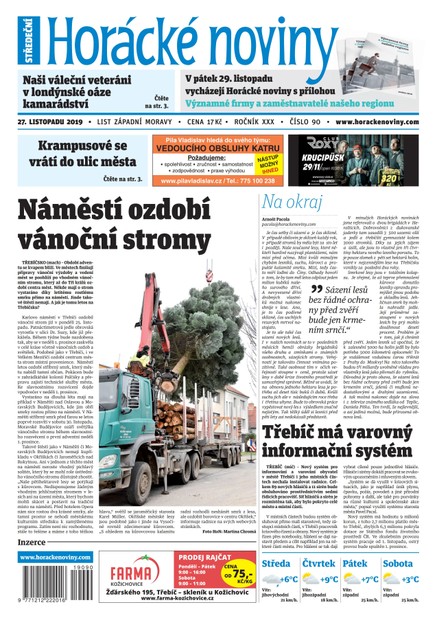 Horácké Noviny Středa 27.11.2019 č. 090