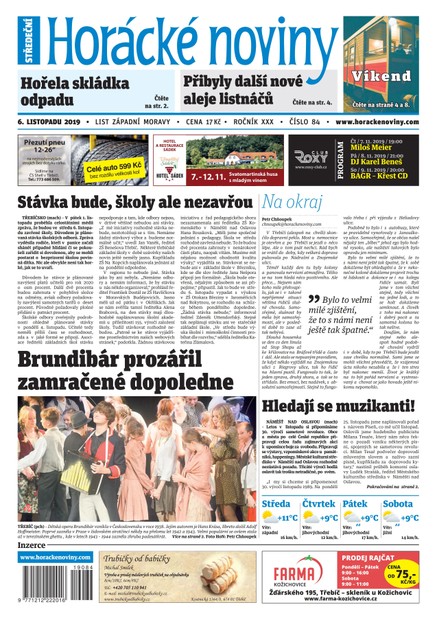 Horácké Noviny Středa 6.11.2019 č. 084