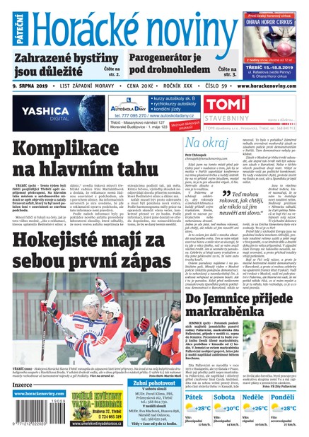 Horácké Noviny Pátek 9.8.2019 č. 059