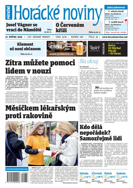 Horácké Noviny Pátek 17.5.2019 č. 036