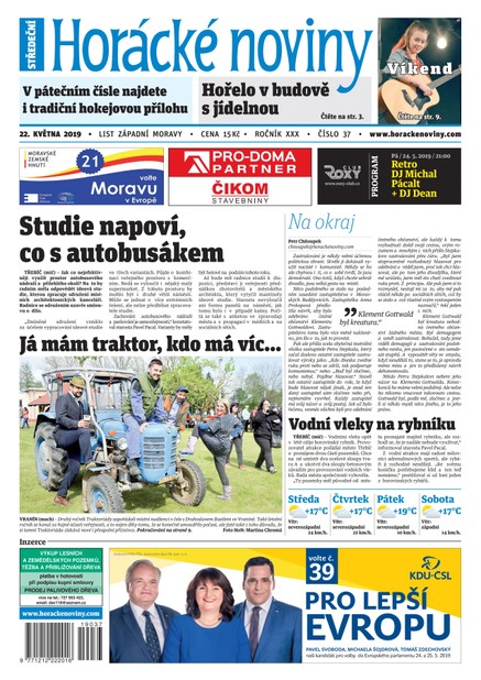 Horácké Noviny Středa 22.5.2019 č. 037