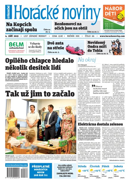 Horácké Noviny Středa 4.9.2019 č. 066