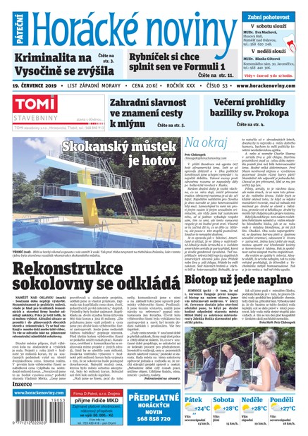 Horácké Noviny Pátek 19.7.2019 č. 053