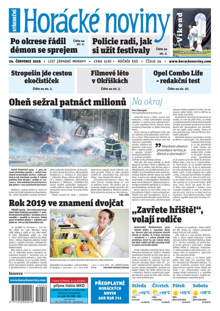 Horácké Noviny Středa 24.7.2019 č. 053