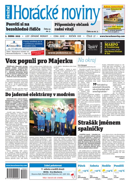 Horácké Noviny Pátek 5.4.2019 č. 027