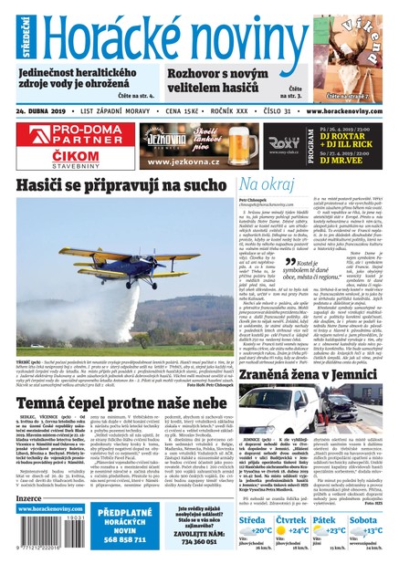 Horácké Noviny Středa 24.4.2019 č. 031