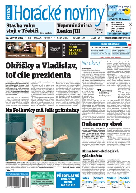 Horácké Noviny Pátek 14.6.2019 č. 044
