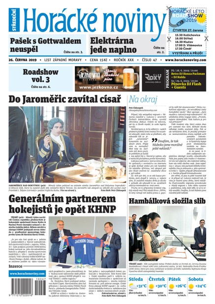 Horácké Noviny Středa 26.6.2019 č. 047