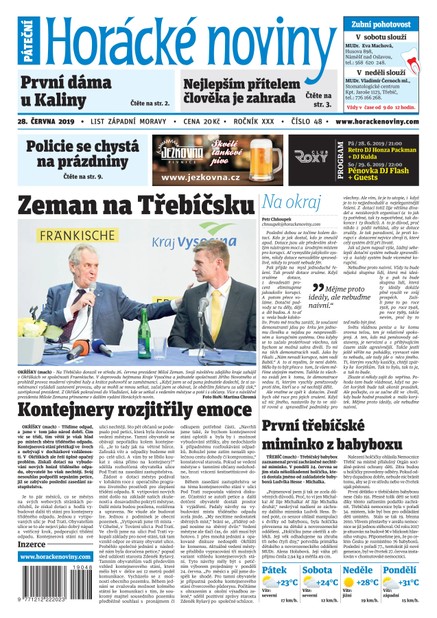 Horácké Noviny Pátek 28.6.2019 č. 048