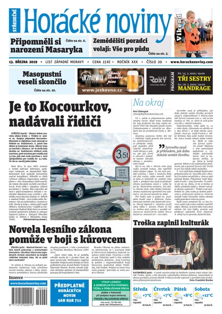 Horácké Noviny Středa 13.3.2019 č. 020