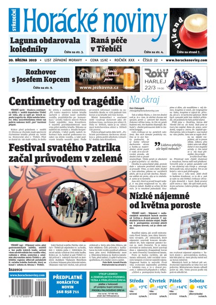 Horácké Noviny Středa 20.3.2019 č. 022