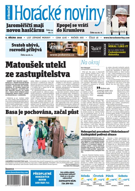 Horácké Noviny Středa 6.3.2019 č. 018