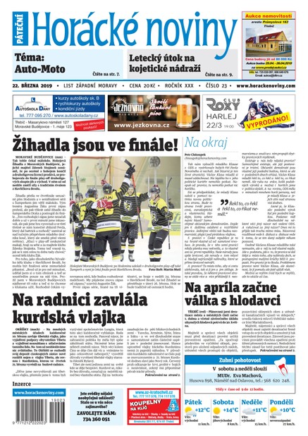 Horácké Noviny Pátek 22.3.2019 č. 023