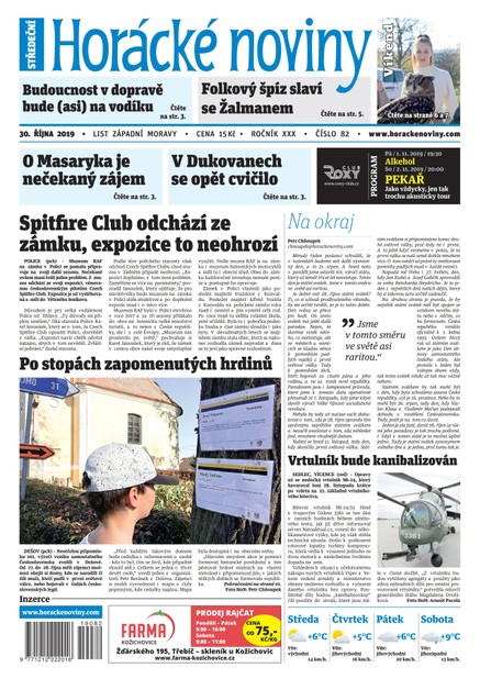 Horácké Noviny Středa 30.10.2019 č. 082